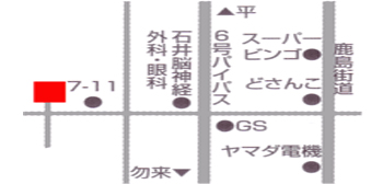 福島　いわき　禅長寺　地図